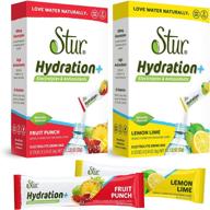 💦 stur electrolyte hydration powder: high antioxidants, b vitamins, sugar free, non-gmo – daily hydration, workout recovery, wellness & more – naturally delicious! (variety, 32 packets) logo