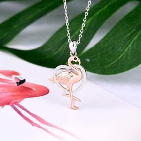 img 1 attached to 🐿️ Cute Animal Heart Pendant Necklace for Girls - Squirrel, Lion, Sloth, Flamingo - 925 Sterling Silver Jewelry Gift for Women, Perfect for Birthdays and Christmas