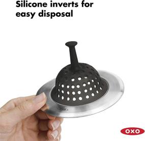 img 2 attached to 🖤 OXO Good Grips Silicone Sink Strainer: Maximizing Efficiency in Black