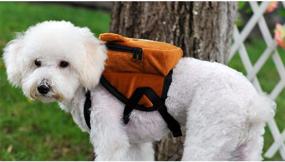 img 3 attached to 🐶 Cute Small Dog Pet Backpack Harness for Outdoor Hiking with Adjustable Leash Saddlebag - Optimal Travel Companion