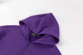 img 2 attached to 👕 ALAVIKING Brushed Athletic Sweatshirts in Purple for Boys, Size M - Clothing