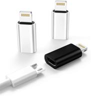 🔌 переходник 3 в 1 micro usb на lightning - мужской разъем lightning на женский microusb для apple iphone 5s 6 6s 7 8 plus se2 x xr xs 12 11 mini max pro ipad логотип