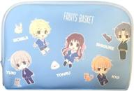 👜 fruits basket anime themed extra-large cosmetic bag - blue logo