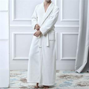 img 2 attached to Lus Chic Sleeve Bathrobe Length Men's Clothing in Sleep & Lounge