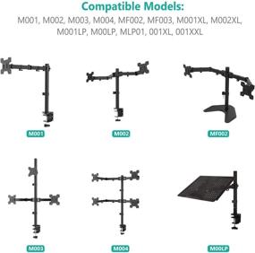 img 1 attached to 🖥️ WALI MFB Free Standing Monitor Mount Accessory with Large V-Shape Base, Black - Enhancing Monitor Mounting System