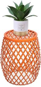 img 4 attached to 🍊 Joveco Indoor Round Nightstands in Vibrant Orange: A Stylish Addition to Your Space