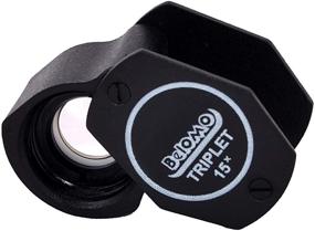 img 2 attached to 🔍 Enhance Your View with BelOMO 15x Triplet Jewelers Loupe Magnifier in a Leather Case - Perfect for Gems, Jewelry, Coins, Trichomes, and Stamps!