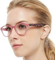 👓 mare azzuro round reading glasses: stylish retro women's readers in various strengths logo