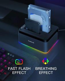 img 3 attached to 🔌 Inateck Black SA02003 RGB SATA to USB 3.0 Hard Drive Docking Station with Offline Clone, UASP Supported, for 2.5 and 3.5 Inch HDDs and SSDs