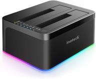 🔌 inateck black sa02003 rgb sata to usb 3.0 hard drive docking station with offline clone, uasp supported, for 2.5 and 3.5 inch hdds and ssds logo