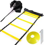 🏃 huvai agility ladder 20ft: enhance soccer, speed, and football fitness with 12 rungs логотип