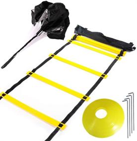 img 4 attached to 🏃 Huvai Agility Ladder 20ft: Enhance Soccer, Speed, and Football Fitness with 12 Rungs