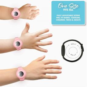 img 2 attached to Air Tag Wristband For Kids 2 Pack - Airtag Bracelet For Kids - Apple Airtag Wristband For Kids - Airtag Holder For Kids Watchband For Kids - GPS Wristband For Elderly Airtag (Red &Amp