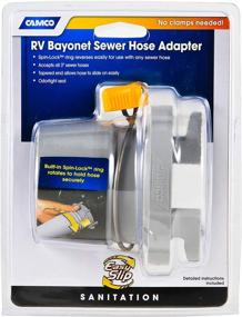 img 1 attached to 🚽 Camco Easy Slip Straight Hose Adapter: Connects Sewer Hose to RV with Slip-Lock Rings - Convenient Storage in Standard 4" Bumper (39173)