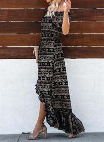 img 1 attached to 👗 Stylish HOTAPEI Shoulder Drawstring Waistline Dresses – Chic Women's Clothing