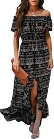 img 3 attached to 👗 Stylish HOTAPEI Shoulder Drawstring Waistline Dresses – Chic Women's Clothing