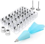 🎂 kootek 42-piece cake decorating supplies set - includes 36 numbered icing tips, 2 silicone pastry bags, 2 flower nails, and 2 reusable plastic couplers - baking frosting tips and bags for optimal results logo