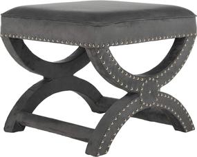 img 3 attached to 💫 Safavieh Mercer Collection Mystic Ottoman in Grey: The Perfect Addition to Your Home Décor