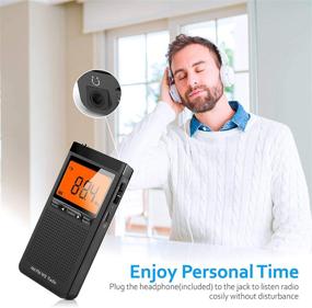 img 1 attached to 📻 Portable AM/FM Weather Alert Radio by Greadio with Superior Reception, Battery Operated, LCD Display, Earphone Jack, Time Setting - Ideal for Home, Walking, Running - NOAA Transistor Pocket Radio