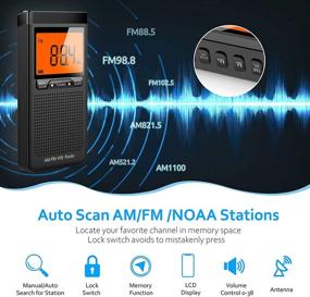 img 2 attached to 📻 Portable AM/FM Weather Alert Radio by Greadio with Superior Reception, Battery Operated, LCD Display, Earphone Jack, Time Setting - Ideal for Home, Walking, Running - NOAA Transistor Pocket Radio