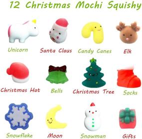 img 3 attached to 12 Pack Christmas Mochi Squishy Toys for Kids, Boys, Girls, Toddlers - Xmas Party Favors, Stocking Stuffers, Kawaii Squishies Stress Relief Toys - ZQTOY