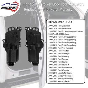 img 2 attached to 🔒 High-Quality Power Door Lock Actuators Kit Set of 4 for Ford F150 F250 F350 F450 Excursion Expedition Mustang & More - Replaces OEM #6L3Z25218A43AA, 6L3Z25218A42AA