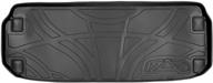 maxliner all weather custom fit cargo liner for 2013-2020 nissan pathfinder/ 2013 infiniti jx35/ 2014-2020 infiniti qx60 (black) - behind the 3rd row logo