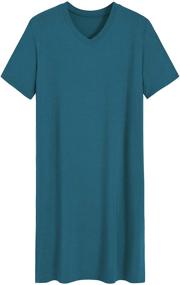 img 4 attached to Comfortable Latuza Nightshirt with Bamboo Viscose Sleeves: A Perfect Blend of Style and Comfort
