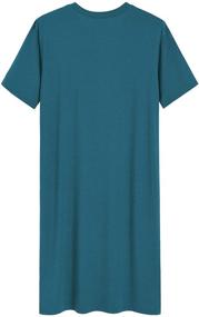 img 3 attached to Comfortable Latuza Nightshirt with Bamboo Viscose Sleeves: A Perfect Blend of Style and Comfort
