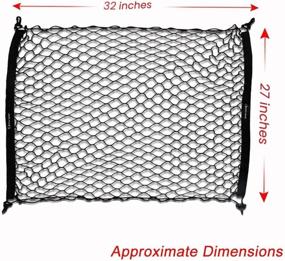 img 3 attached to 🔧 Versatile Zento Deals Rear Cargo Trunk Storage Organizer: Universal Fit, Black Mesh Net with 3 Mounting Types