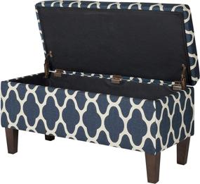 img 2 attached to HomePop Upholstered Rectangular Storage Geometric