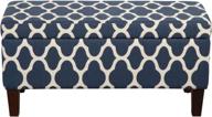 homepop upholstered rectangular storage geometric logo