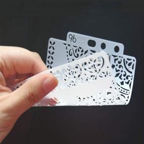 img 2 attached to 🎨 Versatile 25pcs Plastic Stencils for DIY Bullet Journal Painting Craft Notebook Diary Scrapbook: Mixed Patterns, Hollow Out, and More!