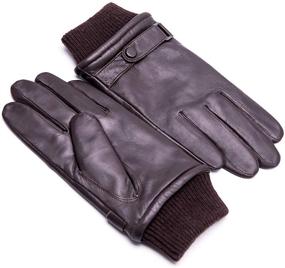 img 1 attached to YISEVEN Lambskin Leather Touchscreen Motorcycle Gloves