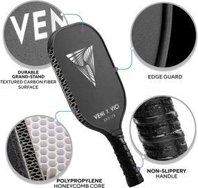 img 3 attached to 🏓 High-Quality VXV Pickleball Paddle Set - USAPA Approved - Carbon Fiber Surface Rackets, Honeycomb Core, 4 Outdoor Balls, Lightweight Portable Bag - Set of 2