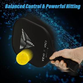 img 1 attached to 🏓 High-Quality VXV Pickleball Paddle Set - USAPA Approved - Carbon Fiber Surface Rackets, Honeycomb Core, 4 Outdoor Balls, Lightweight Portable Bag - Set of 2