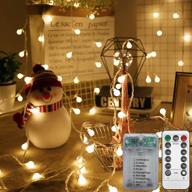 🌟 gavenia 50ft 100 leds battery operated string lights globe fairy lights with remote control - outdoor/indoor bedroom, garden, christmas tree & fall lights decorations - 8 modes, timer, warm white logo