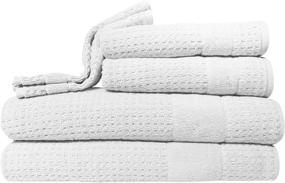 img 2 attached to 🛀 Set of 6 White Kassatex Hammam Towels