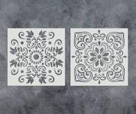 🎨 gss designs pack of 2 stencils set (12x12 inch) - reusable art stencils for painting wood, walls, furniture, floor tiles, and fabric (sl-010) logo