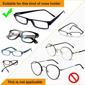 img 1 attached to 👃 40 Pairs of Clear 1mm Silicone Soft Adhesive Thin Nose Pads for Eyeglasses, Glasses, and Sunglasses - Anti-Slip Nosepads for Better Comfort and Fit