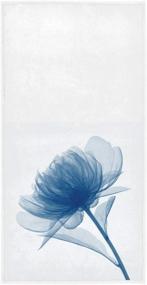 img 4 attached to 🌸 Blue Flickering Flower Hand Towels - 16x30 Soft Absorbent Small Bath Towel for Modern Pattern Bathroom Decorations