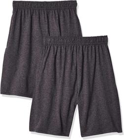 img 4 attached to 🩳 Comfortable Hanes Jersey Shorts for Boys in Light Steel Color