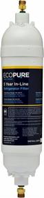 img 4 attached to 🚰 EcoPure EPINL30 5 Year in-Line Refrigerator Filter: Universal, with 1/4" Compression and Push to Connect Fittings, White - Efficient Water Purification Solution