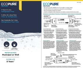 img 3 attached to 🚰 EcoPure EPINL30 5 Year in-Line Refrigerator Filter: Universal, with 1/4" Compression and Push to Connect Fittings, White - Efficient Water Purification Solution