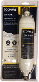 img 2 attached to 🚰 EcoPure EPINL30 5 Year in-Line Refrigerator Filter: Universal, with 1/4" Compression and Push to Connect Fittings, White - Efficient Water Purification Solution