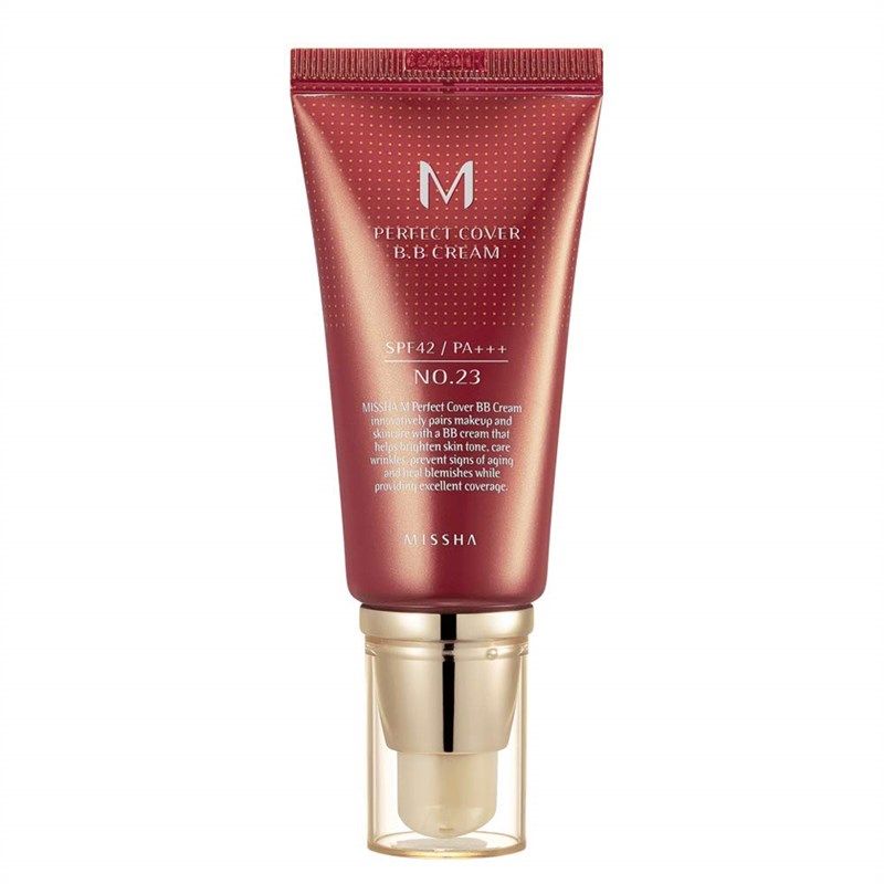 m perfect cover bb cream #23: lightweight, multi-function, high coverage makeup with spf 42 pa+++ for firmer-looking skin & reduced fine lines - 50ml logo