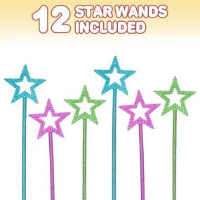 img 3 attached to 🌟 ArtCreativity Metallic Star Princess Wands for Kids - Pack of 12 - Magic Fairy Wands in Vibrant Colors: 3 Options, Perfect for Princess Party Birthday Favors, Costume Accessories for Boys and Girls, 14-Inch Length