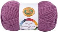 lion brand yarn 675-146 new basic 175 yarn in plum: a colorful essential for your craft projects! logo