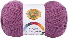 img 1 attached to Lion Brand Yarn 675-146 New Basic 175 Yarn in Plum: A Colorful Essential for Your Craft Projects!