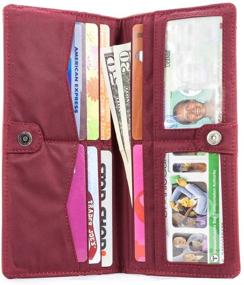 img 3 attached to Wallets and Handbags for Women: Big Skinny Executive Leather Checkbook Wallets
